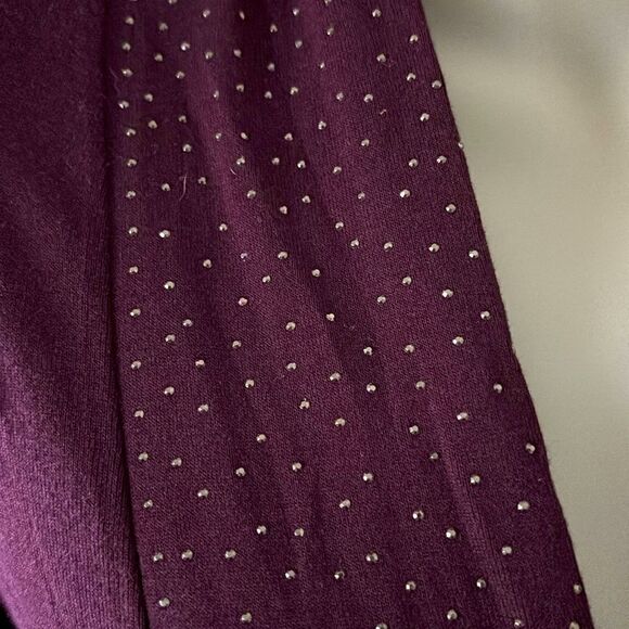 NWT Express Purple Rhinestone V-Neck Top – Size S - Picture 6 of 8